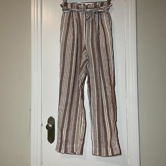 Lemlem Pull On Linen Striped Paperbag Pants size XS - Picture 3 of 6